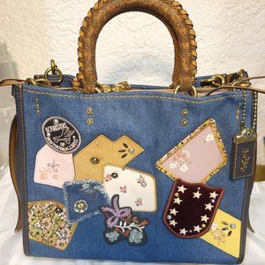 Coach 1941 Rogue 30 Exotic Denim Patchwork